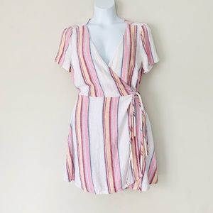 Forever 21 Linen Blend Wrap Dress